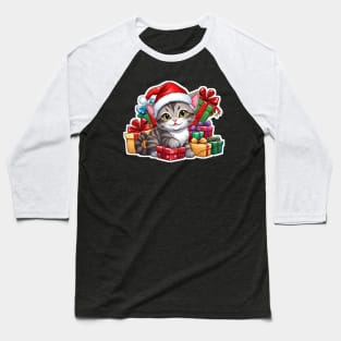 Cat christmas and gift christmas Baseball T-Shirt